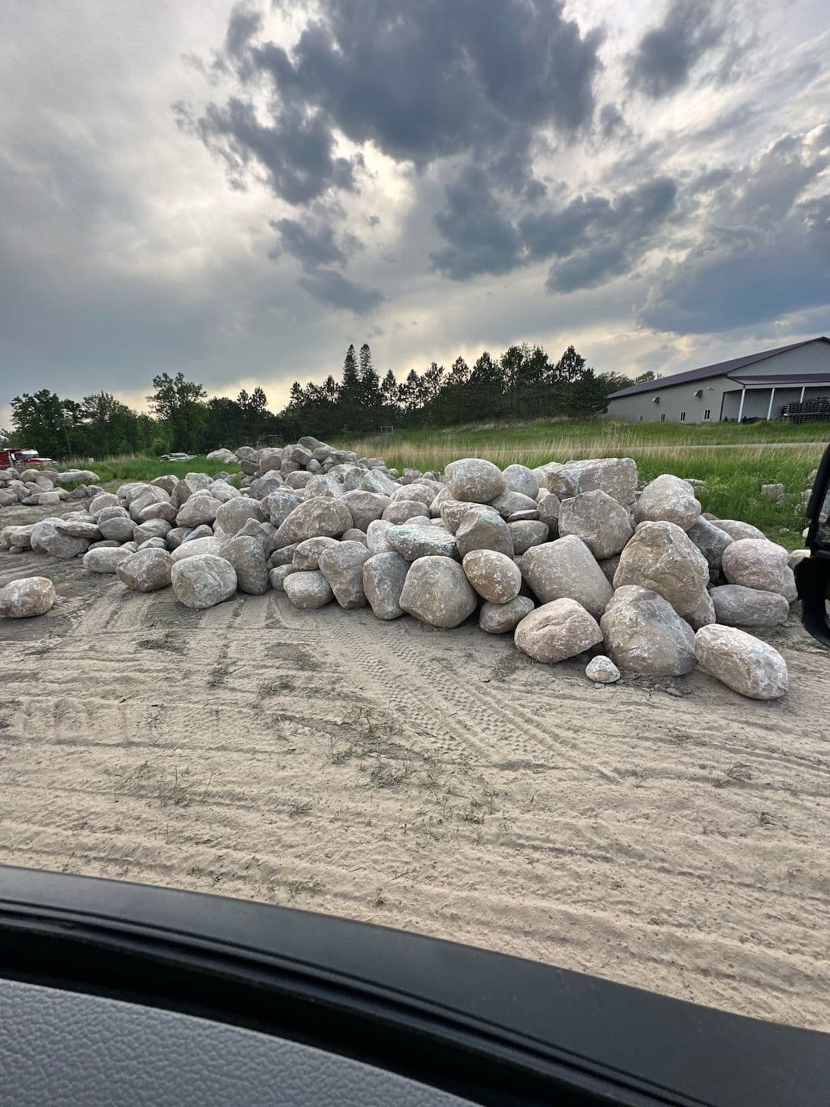 Massive Boulder Delivery for Future Retaining Wall image