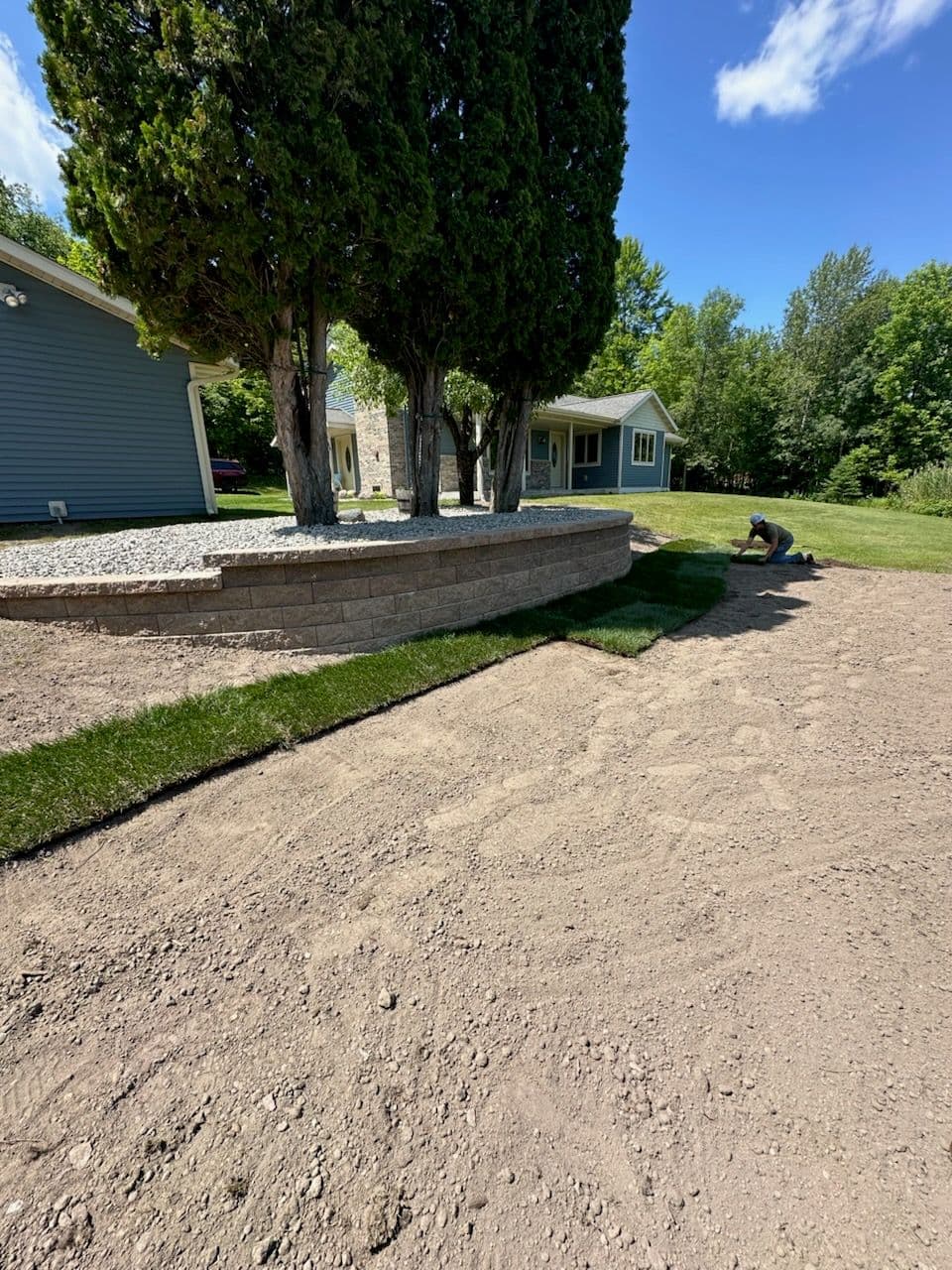 Project Lush Lawn and Retaining Wall Transformation image