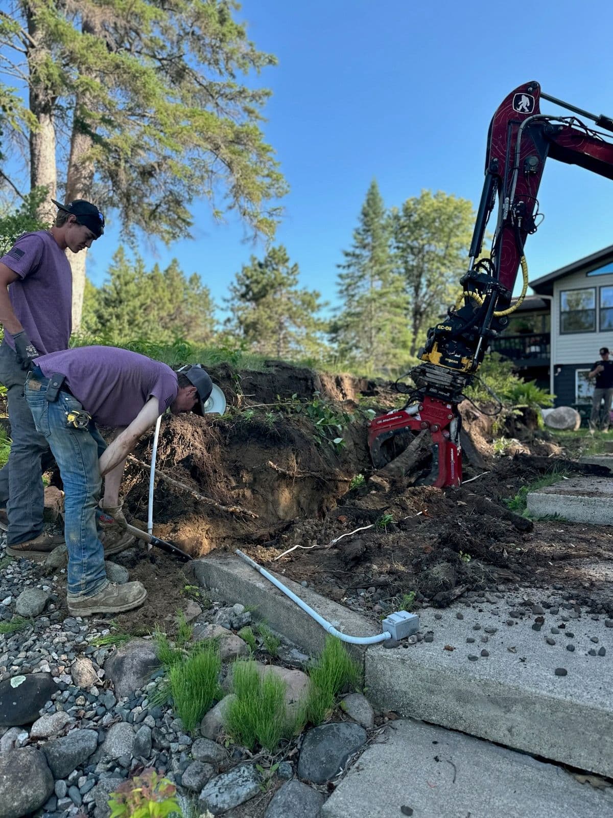 Crafting a Boulder Wall at Pokegama Lake image